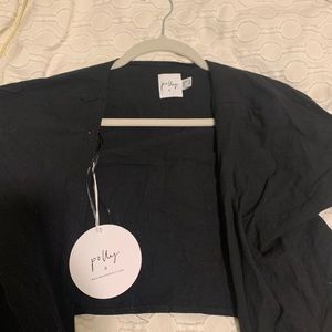 Black Luca Tie Front Top Princess Polly